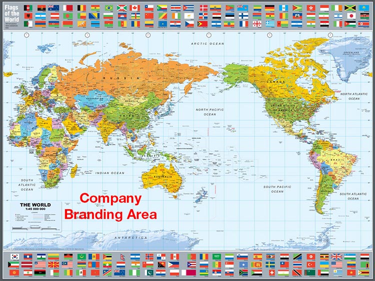 World Map with Country Flags